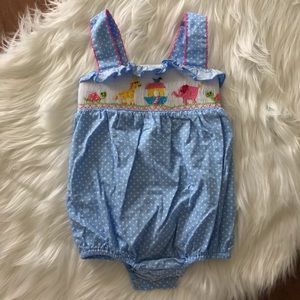 Noah’s Ark Bubble 12m Babeeni Smocked